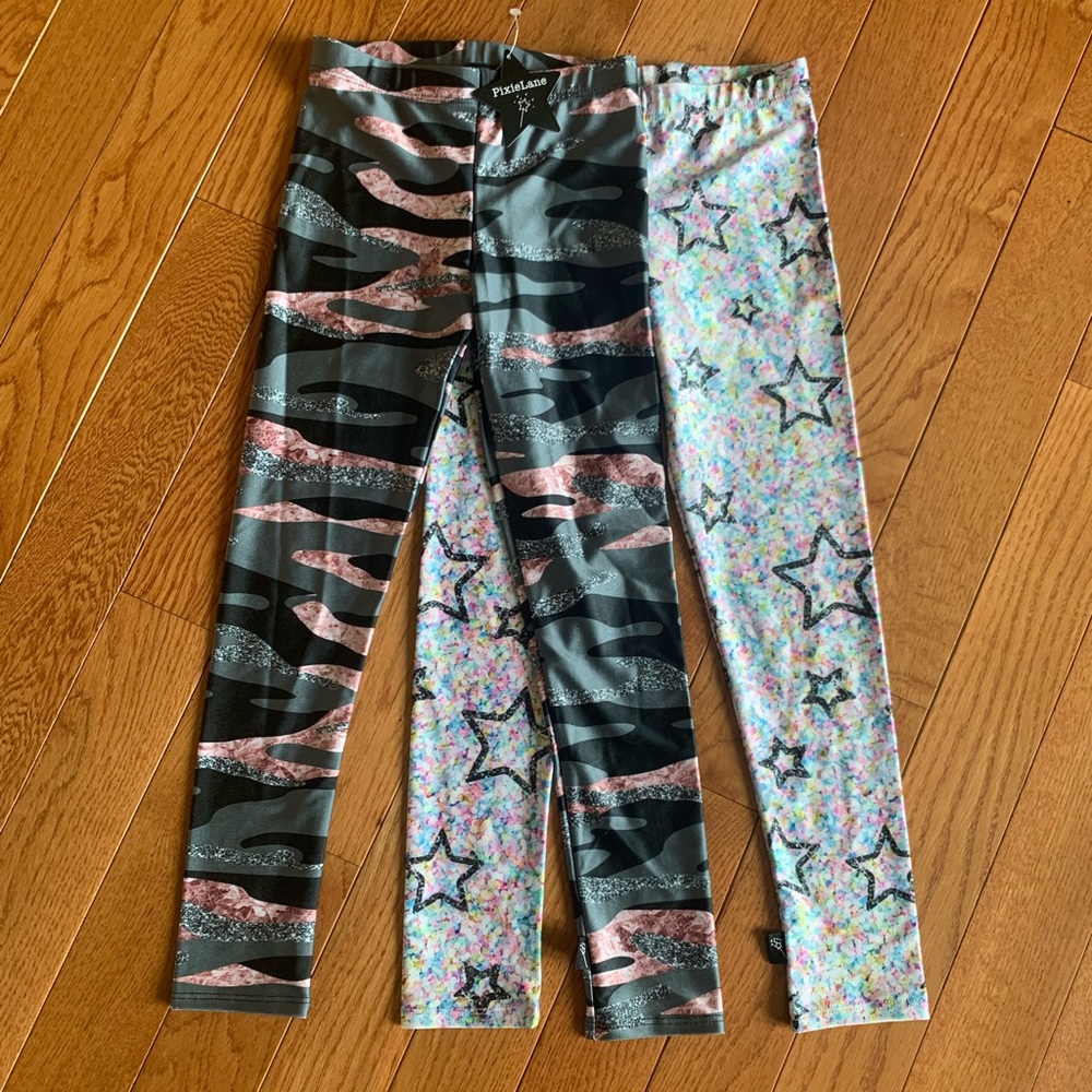 2 pairs Pixie Lane leggings (sz 6)